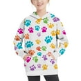 thumbnail image 4 of Odeerbi Kids Boys Girls Hoodies Printed Pullover Hooded Sweatshirts Oversized Crewneck Hooded Sweatshirt Kids Fashion Long Sleeve Pullover Tops 4-14 Years Multicolor-4, 4 of 6