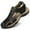 Black, variant on Azrian Outdoor Men'S Leather Non-Slip Anti-Kick and Anti-Collision Beach Sandals