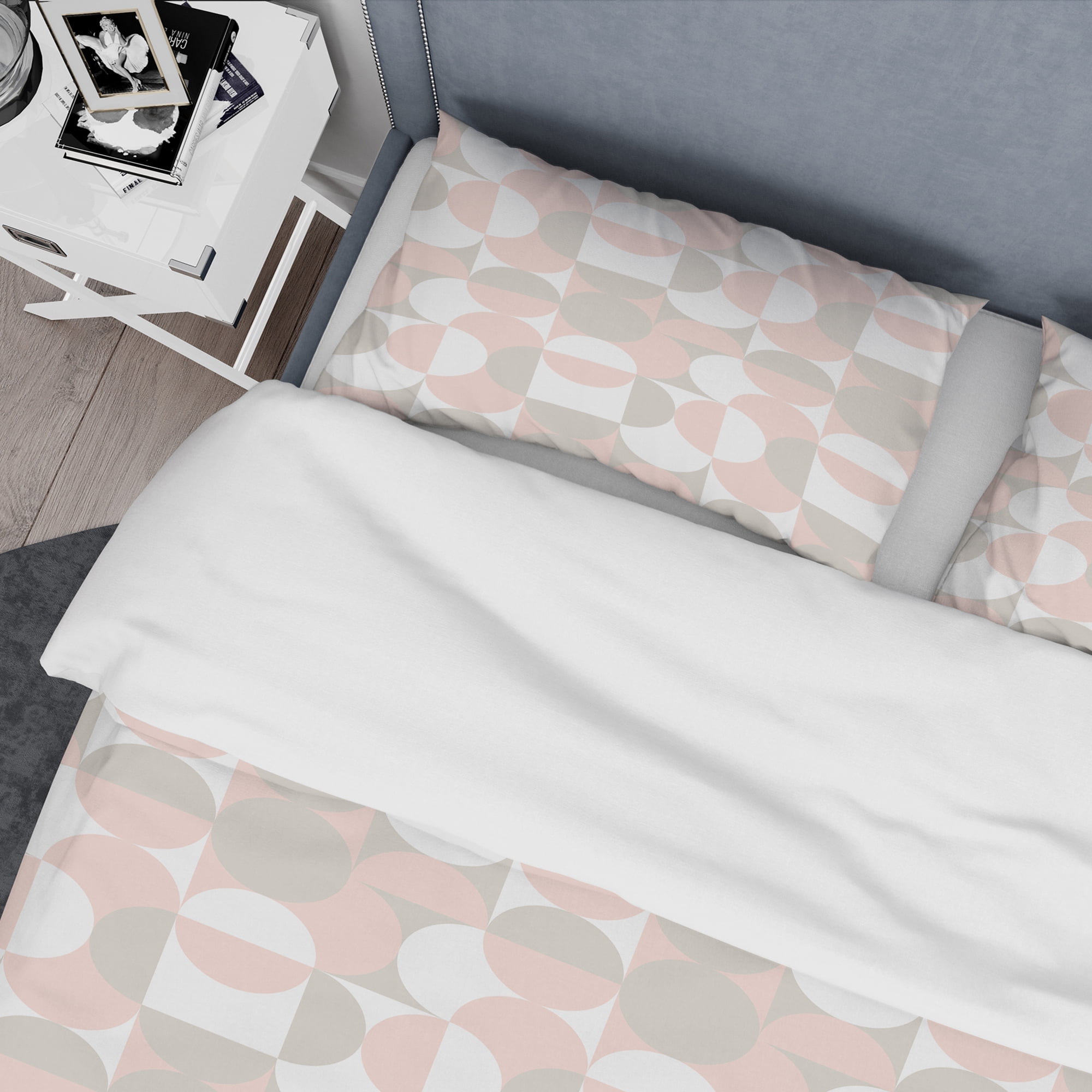 Designart 'Retro Circular Pattern III' Mid-Century Modern Duvet Cover Set