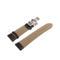 thumbnail image 2 of Leather Watch Band Butterfly Deployment Clasp Replacement Mens Buckle Black 22mm, 2 of 8
