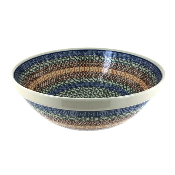 Blue Rose Polish Pottery Athena Large Serving Bowl