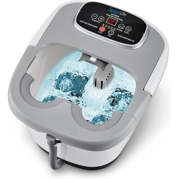 ZHSF Hydro Therapy Foot Bath Massager - Heating Foot Spa with Deep Kneading Rolling Shiatsu Massage Ball, Brush, Stone - Automatic Roller, Vibration, Bubble, Digital Adjustable Temp SLFTSP20