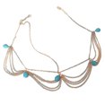 thumbnail image 2 of Diademas tipo cadena HUOGUO Gold con capas colgantes para mujer, 2 of 3