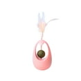 thumbnail image 2 of Juguetes interactivos para gatos, juguetes para mascotas, vaso para gatos, juguetes con plumas para gatos y gatitos. Rosa, 2 of 9