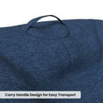thumbnail image 4 of Covers & all Contemporary Olefin Pear Shape Bean Bag, UV Resistant Bean Bag Lounger for Reading Books or Gaming - Navy Blue (M, 20 L x 20 W x 31 H inch)(Beans not included), 4 of 6