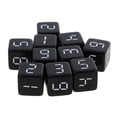 thumbnail image 3 of Juego de 10 Dados D6 Sunnimix Negro Con Números Blancos Para juego de Mesa 16 mm, 3 of 8