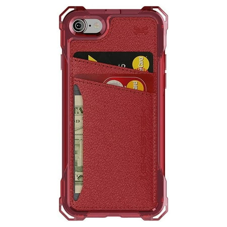 Ghostek Exec Card Holder Wallet Case Designed for iPhone SE (2nd Gen), iPhone 8, iPhone 7 - (Red)