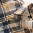thumbnail image 6 of Long Sleeve Shirts for Men Button Down Fleece Lined Flannel Shirt Jacket with Pocket Brushed Soft Tops Winter Casual Plaid Shirt, 6 of 9