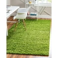 thumbnail image 3 of Unique Loom Solo Solid Shag Collection Area Modern Plush Rug Lush & Soft, 8' 0 x 11' 0 Rectangular, Grass Green, 3 of 5