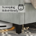 thumbnail image 6 of Merluxy King Bed Frame with Deep Button Tufted and Velvet Wingback Headboard,No Box Spring Needed,Light Gray, 6 of 10