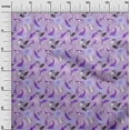 thumbnail image 3 of oneOoneCottonPoplinDustyPurpleFabricAsianJapaneseKoiFishWithFloralCraftProjectsDecorFabricPrintedByTheYard42InchWide, 3 of 4