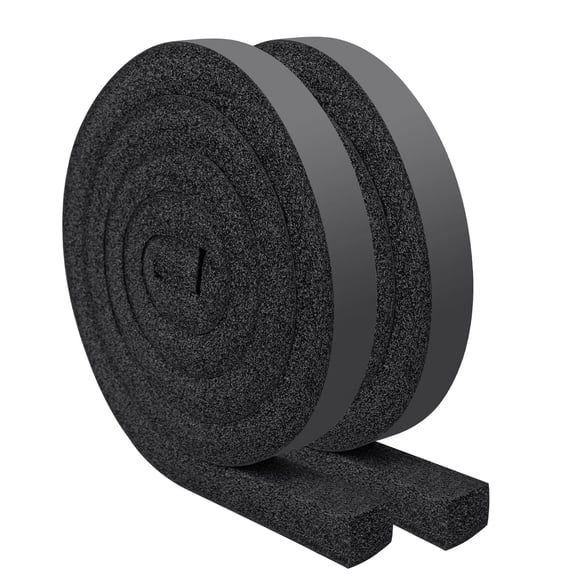Yotache Tira aislante de espuma para aire acondicionado de ventana, 2 piezas, 1 x 1 pulgada, sin pegamento, tira de sellado contra la intemperie de espuma gruesa con alta resistencia, 6,5 pies de larg
