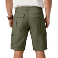 thumbnail image 3 of Dresfit Mens Cargo Shorts Baggy Big and Tall Shorts 2026 Summer Multi Pockets Work Short Pants Elastic Waist Ripstop Outdoor Carpenter Shorts Army Green, 3 of 7