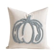 thumbnail image 3 of Fall Decorations Tufted Pumpkin Pillow Cover, 18x18 Inch Cream Linen Throw Cushion Case for Sofa & Bed, Autumn Harvest Accent (Insert Not Included) D, 3 of 6