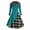Green, variant on QLEICOM 1950's Dresses for Women Vintage, Gothic Plaid Panel Hooded Button Dress, Formal Stretch Slim High Waist Swing Dress, Audrey Hepburn Style Party Dresses Wine M