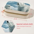 thumbnail image 5 of Polar Bear Velvet Portable Earring Organizer Box with Removable Compartment - Ideal Travel Organizer and Jewelry Box Gift, 5 of 7