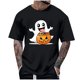 thumbnail image 1 of Blusas y camisas de manga corta y cuello redondo para hombre. Blusas/camisetas de manga corta con cuello redondo y estampado de Halloween para hombre. Blusa para hombre., 1 of 4