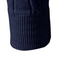 thumbnail image 6 of TOUMENY Men Winter Half Zip Sweater Casual Soft Comfy Knit Pullover Long Sleeve Solid Slim Crew Neck Basic Warm Fall Tops Navy L, 6 of 7
