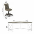 thumbnail image 4 of Kush Key West Engineered Wood L-Shaped Desk and Chair Set in White/Gray, 4 of 7