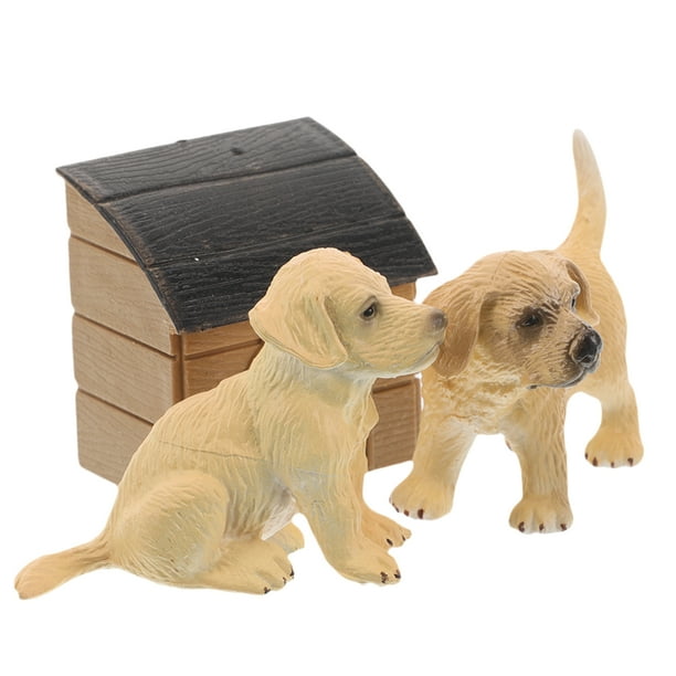 Estatuas de cachorros en miniatura y figuras de animales de casa de muñecas Perros pequeños y mini decoración de animales para figuras de animales de jardín de hadas y accesorios de casa de muñecas
