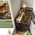 thumbnail image 5 of Fowroa 48" Dog Crate with Wheels Dog Crate Furniture for Large Dogs up to 90 lbs, Waterproof Top, Brown, 5 of 9