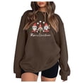 thumbnail image 1 of Chandails à Capuchon Mode pour Femmes 2023 Mode Imprimé Ample Blouse à Manches Longues Col Rond Chandail Décontracté Hauts Chandail 50 % de Rabais Liquidation Costumes d'Halloween/Noël, 1 of 4