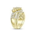 thumbnail image 3 of FB Jewels 14kt Yellow Gold Princess Round Diamond Bridal Wedding Ring Band Set 1-3/4 Cttw Size 6.5, 3 of 4
