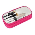 thumbnail image 3 of XMXY Watercolor Rainy Day Pencil Case Cute Aesthetic, Portable Pencil Bags with Compartments Zipper Pink, 3 of 7