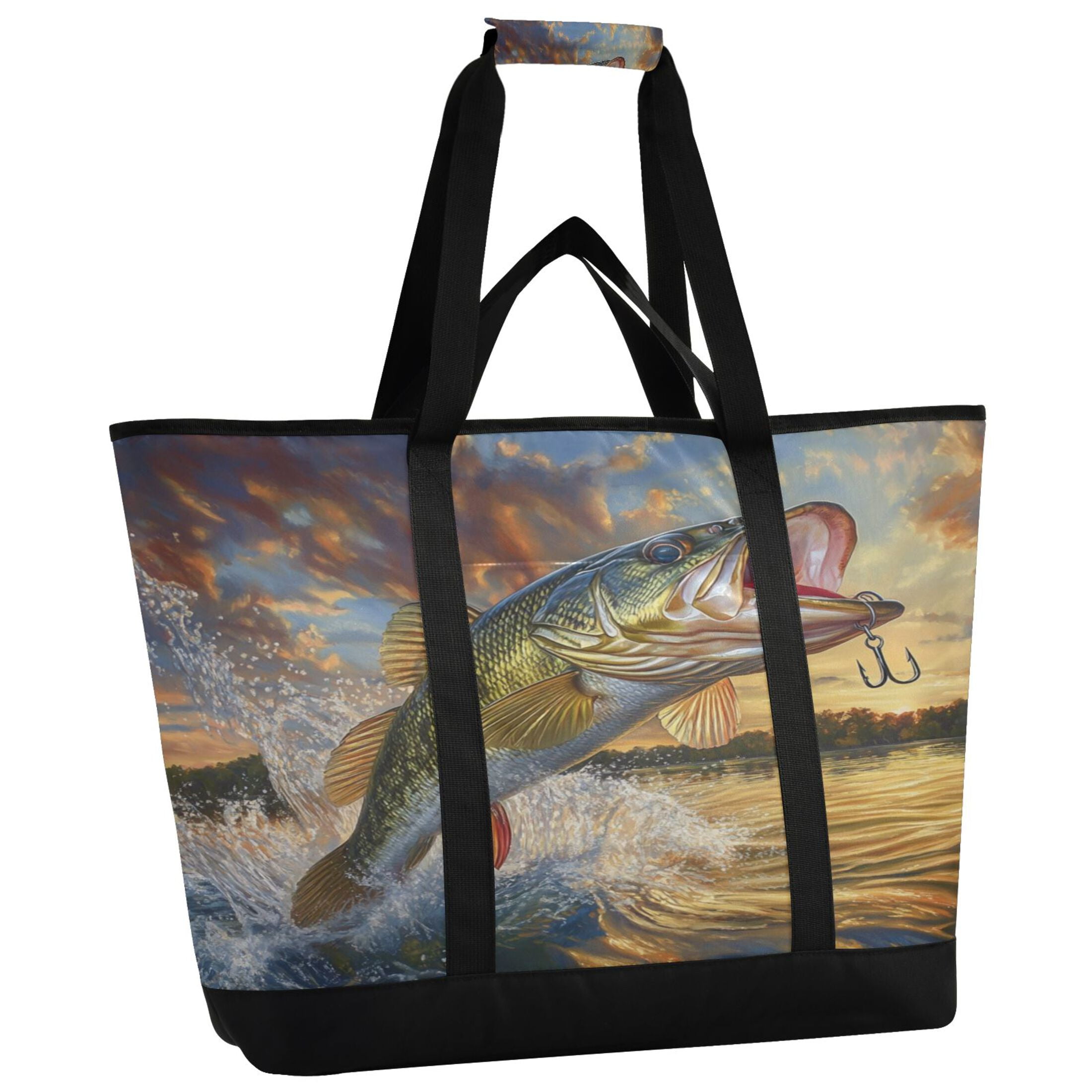 Large Hand-held Ice Pack Picnic Bag Insulation and Refrigeration Suitable for Shopping Picnics and Camping Golden Fish