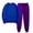 Blue, variant on Lilgiuy Womens Sweatsuits 2 Piece Set Casual Solid Color Sweatsuits Baggy Long Sleeve Loose Matching Elastic Tracksuit Pants Sets for Christmas Party