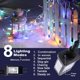 thumbnail image 4 of Luces LED navideñas, 8 modos, bajo voltaje, 75 pies, 200 luces LED de cadena con adaptador certificado UL de 30 V para exteriores e interiores, árbol de Navidad, boda, fiesta, dormitorio, decoración, 4 of 7