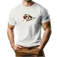 thumbnail image 3 of DODADAWANJ Summer Tshirts for Men Fashion Cute Dog Graphic Tees Big and Tall Short Sleeve Tshirt Casual Crew Neck T Shirts White M, 3 of 6