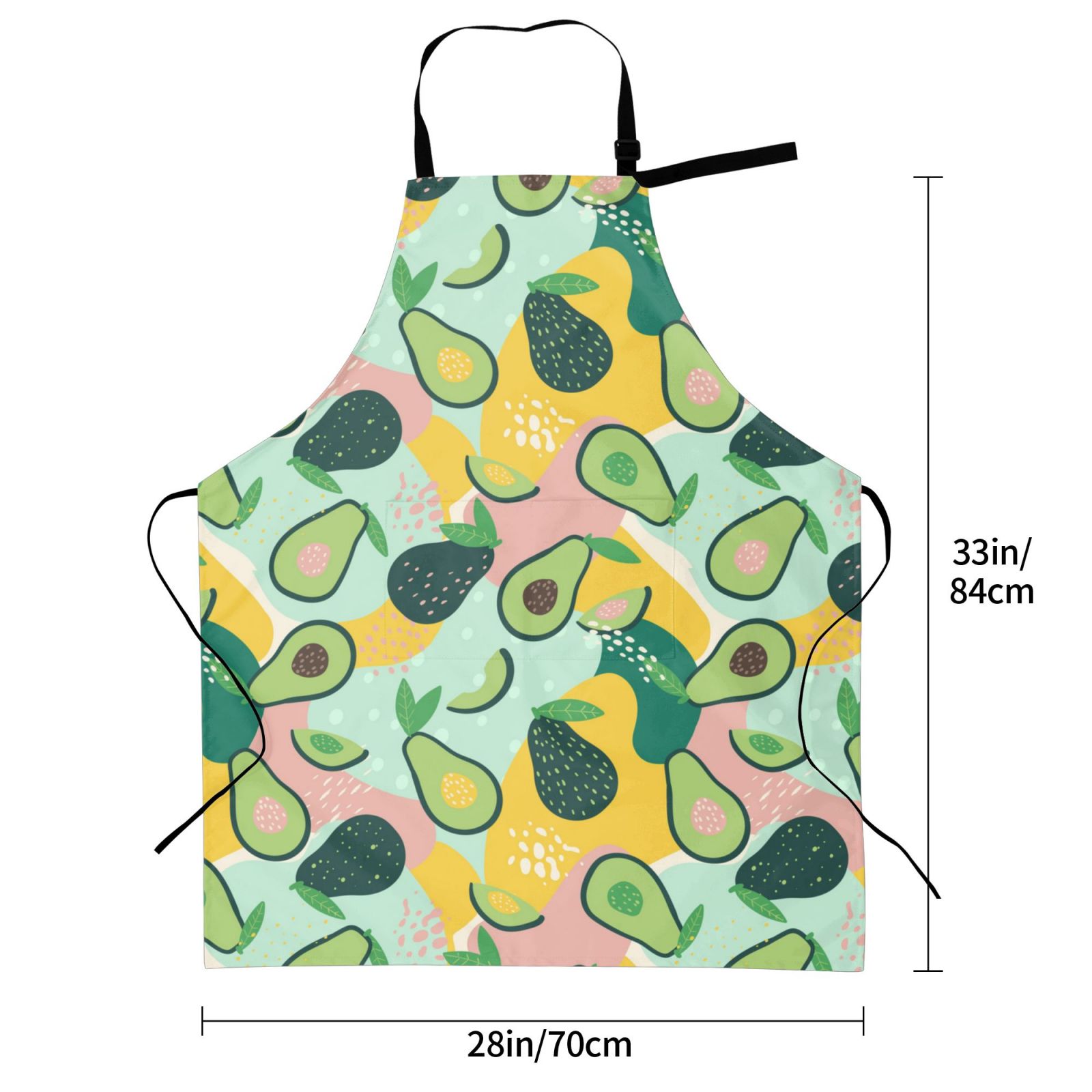 Kdxio Avocado Apron with Pockets Adjustable Kitchen Aprons for Men Women Waterproof Aprons for Cooking,Drawing,Crafting, Baking Household Cleaning