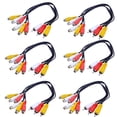 thumbnail image 3 of 3RCA Male Jack to 6 RCA Female Plug Splitter Audio Video AV TV DVD Adapter Cable, 3 of 10