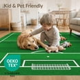 thumbnail image 4 of ODIKA 8'x10' Washable Area Rug Football Pitch Featuring Penalty Areas Net Durable Field Interactive for King Size Bedroom Under Bed, Master Suite, Non-Shedding, Easy Care, 4 of 7