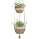 thumbnail image 1 of La Jol & iacute;e Muse, jardinera para colgar en exteriores, macetas de flores de pasto de mar natural, Beige2pcs Feliz Sencillez, 1 of 4