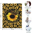 thumbnail image 4 of Black Butterfly Sunflower Pattern Blanket,Comfortable Soft Lamb Wool Throw Blanket,All Season,Warm Lightweight Blankets for Sofa Bed Couch Living Room Chair,30"x40", 4 of 4