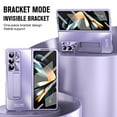 thumbnail image 5 of Allytech Galaxy Z Fold6 Case with Build-in Screen Protector, Stand Full Body Protective Bumper Anti-Scratch Camera Lens Protector Phone Case for Samsung Galaxy Z Fold6 - Purple, 5 of 7