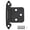 Black-1/2" Overlay-50, variant on 20 Pack 10 Pair Cabinet Hinges - 1/2 Inch Overlay Kitchen Partial Wrap Around Door For Face Frame Sclosing Mount Hardware