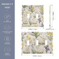 thumbnail image 2 of Yayeee Toggle Light Switch Wall Plate 3-Gang 6.37"x4.48" Decorative Outlet Cover, Floral Rabbit, 2 of 7