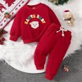 thumbnail image 2 of YOUSNH Ensemble de Vêtements pour Enfants Garçons Noël Manches Longues Imprimés Lettres Mignons Chandails en Molleton Haut Pantalon Ensemble 2 Pcs Tenue Décontractée Garçons Rouge 12-18 Mois, 2 of 9