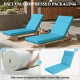 thumbnail image 4 of Snubbull Outdoor Chaise Lounge Cushions, with High-Density Foam, Ties Waterproof & Fade Resistant for Lawn and Pool Lounge Chairs, 80x26x4 inch, Lake Blue, 4 of 6