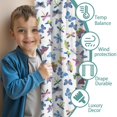 thumbnail image 3 of Blackout Kids Curtains,White Colorful Butterfly Pattern Childrens Insulated Curtains Set Of 2,Bedroom Essentials,Toddler Room Decor 42"x63", 3 of 5