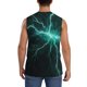 thumbnail image 4 of Fotbe Green Lightning Flash Men's Camiseta sin Mangas Estampada para Hombres, Playera Casual para Gimnasio, Entrenamiento, Playa-Large, 4 of 7