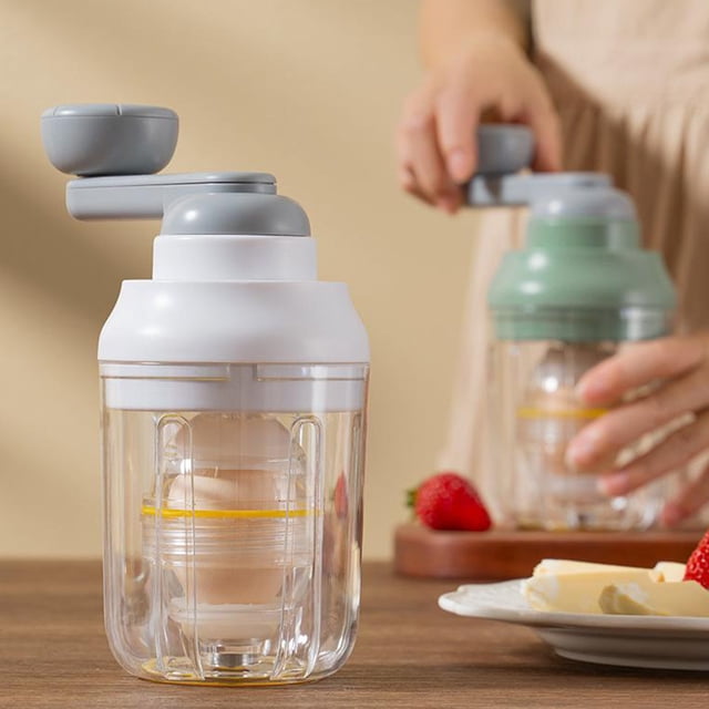 Artilugio de cocina agitador de huevos | Mezclador y homogeneizador manual de huevos para cocinar y hornear | Material ABS duradero | Mezcla centrífuga uniforme | Seguro para niños y adultos