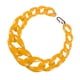 thumbnail image 1 of Collar de cadena de eslabones Acrílico Grueso Qarigey Boho pieza Llamativa Amarillo tierra, 1 of 6