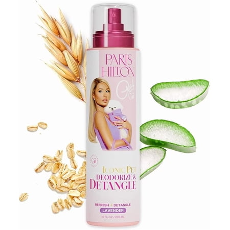 Paris Hilton Pet Iconic Pet Deodorize & Detangle Lavender 295ml