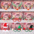 thumbnail image 2 of 1 pieza de suministros navideños, marcos navideños, decoración de gafas, baile navideño, disfraces, gafas de fiesta, regalos de Navidad, Papá Noel, 2 of 5