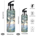 thumbnail image 2 of Yayeee 20oz Insulated Water Bottle Double Wall Stainless Steel with Flip Straw Lid, Beige Mountain, 2 of 7