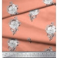 thumbnail image 3 of Soimoi Cotton Poplin Fabric Leaves & Floral Block Print Fabric by The Yard 56 Inch Wide, 3 of 3